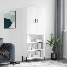 3196075 vidaXL Висок шкаф, бял, 69,5x34x180 см, инженерно дърво