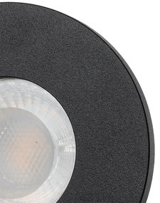 Комплект от 6 модерни вградени спота за баня черни - Shed