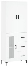 3195955 vidaXL Висок шкаф, бял, 69,5x34x180 см, инженерно дърво