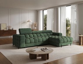 Ъглов диван Freyia-Зелен-Десен