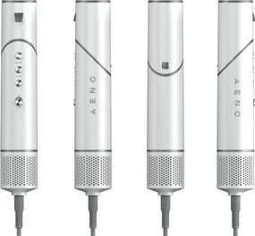 Уред за сушене и стилизиране на коса AENO HS1 AHS0001, 1200W, 4 скорости, 4 нива, 7 приставки, Йонизиране, Бял