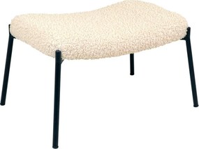 Кремава табуретка от изкуствен косъм Glasgow – House Nordic