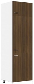 815602 vidaXL Шкаф за хладилник Lyon кафяв дъб, 60x57x207 см, инженерно дърво