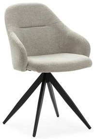 Светлосиви тапицирани трапезни столове в комплект с подлакътници 2 бр. Tamara – Marckeric