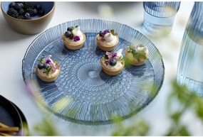 Синя стъклена чиния за сервиране ø 30 cm Kusintha - Bitz