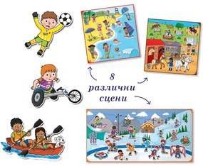 Galt Toys - Спортовете - книжка със стикери за многократна употреба 1005446