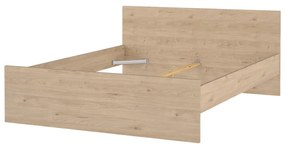 Двойно легло от дъбов декор без ламелно дъно в естествен цвят 180x200 cm Naia – Tvilum