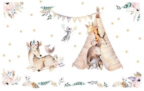 Детски стикери за стена Зайци Горска земя - Ambiance