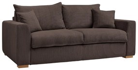 Кафяв разтегателен диван от рипсено кадифе 225 cm Augustin – Bobochic Paris