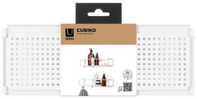 Бели самозалепващи стоманени рафтове за баня 2 бр. Cubiko – Umbra