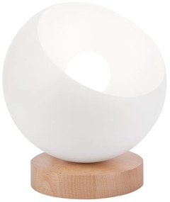 Бяла настолна лампа, височина 19 cm Ava - LAMKUR