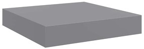 323844 vidaXL Окачен стенен рафт, сив, 23x23,5x3,8 см, МДФ