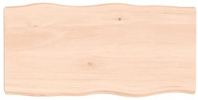 363874 vidaXL Плот за маса 80x40x(2-6) см необработено масивно дърво жив ръб