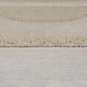 Ръчно изработена вълнена пътека естествена 80x230 cm Lois Scallop – Flair Rugs