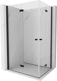Mexen Mist-F Duo сгъваема душ кабина лява 120 x 90 см, прозрачна, черна - 8A6-120L-090P-70-00