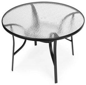 Кръгла стъклена градинска маса 105 cm