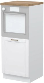 Подов шкаф за фурна Висок Tahoma K14-60-1KR-White - White matte