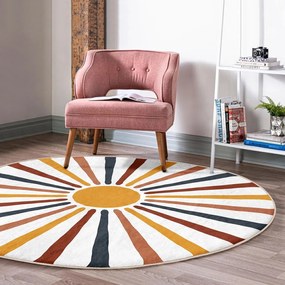 Кръгъл килим подходящ за пране и за прахосмукачки роботи ø 80 cm Comfort – Mila Home