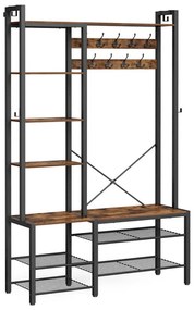 Стойка за дрехи NAVOR, кафява/черна