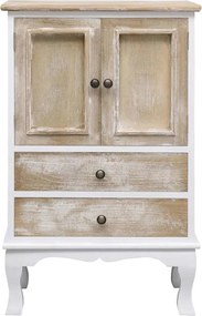 284181 vidaXL Шкаф с чекмеджета, бял, 50x30x80 см, дърво