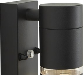 Модерна външна стенна лампа черна IP44 със сензор за здрач - Ensam