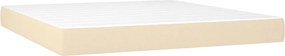 347819 vidaXL Матрак за легло с покет пружини средна твърдост кремав 160x200x20 см плат