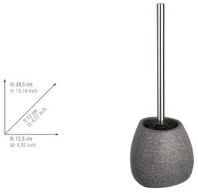 Сива керамична четка за тоалетна, височина 38,5 cm Pion - Wenko
