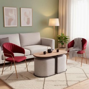 Кухненски стол Byron-Бордо (4) парчета