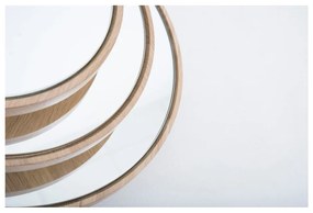 Стенно огледало с рамка от масивен дъб , ⌀ 32 cm Look - Gazzda