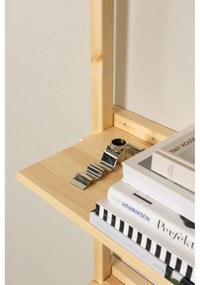 Стенна библиотека от масивен бор в естествен цвят 66x127 cm Groove – Karup Design