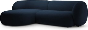 Син кадифен ъглов диван (ляв ъгъл) Kate – Micadoni