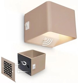 Briloner 3879011 - LED акумулаторно стенно осветително тяло със сензор BORRA LED/1,5W/5V 3600 mAh бежово