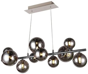 Wofi 6014.10.24.9000 - LED полилей VILLA 10xG9/3W/230V черен/хром