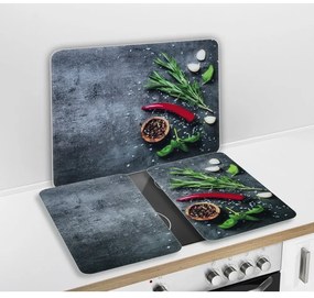 Капак за стена на готварска печка от закалено стъкло 50x56 cm Rosemary - Maximex