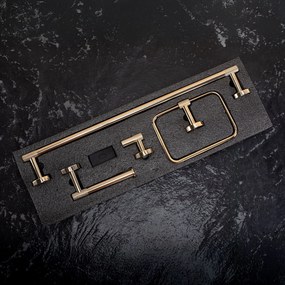Комплект аксесоари за баня GRID Gold 4 части