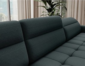 Зелен кадифен разтегателен ъглов диван с място за съхранение (ляв ъгъл U форма) Berrto – ELTAP