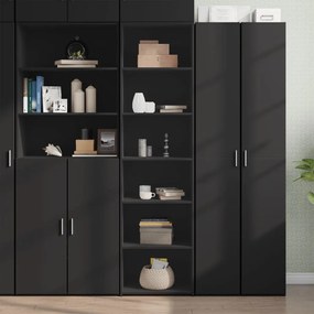 3281681 vidaXL Висок шкаф, черен, 50x41x185 см, инженерно дърво