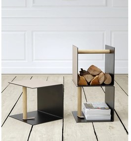 Декоративна метална кутия за съхранение от еко кожа в черен и сив цвят 32x38x31 cm Bull – LIND DNA