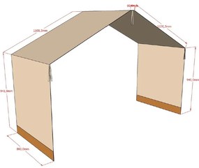 Светлокафява памучена детска завеса до леглото 86x414 cm Forrest – Vipack