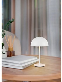 LED настолна лампа в матово бял цвят с метален абажур (височина 21 cm) Munoz – Trio
