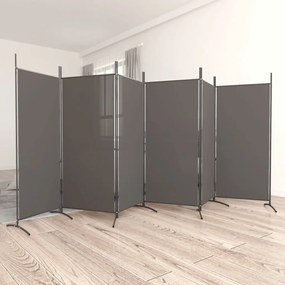 Sonata H Параван за стая, 6 панела, антрацит, 520x180 cм, текстил