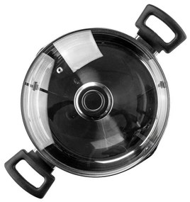 Тенджера Luigi Ferrero Sophia FR-3405, 24x13 см, 5.4 л, Стомана 18/10, Стъклен капак, Индукция, Инокс