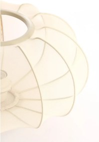 Кремаво осветително тяло за таван с текстилен абажур ø 40 cm Plumalia – Light &amp; Living