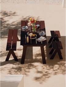 Градинска маса за хранене от масивен бор 77x140 cm Navo – noo.ma