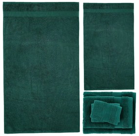 Тъмнозелени памучни хавлии и кърпи за баня в комплект от 6 бр. от тери Anti-Bacterial – Catherine Lansfield