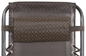Къмпинг стол Muhler C2014 1001741, 175х66х110 см, Сгъваем, 3 позиции за реглаж, Черен