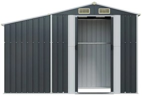 Градинска барака антрацит 277x93x179 см поцинкована стомана