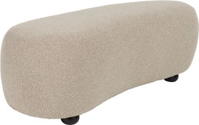 Бежова подплатена пейка от прежда с примки от букле Noxx – White Label