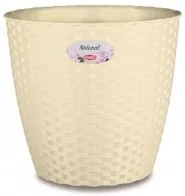Stefanplast - Кръгла кашпа Natural Line 29 см - крема