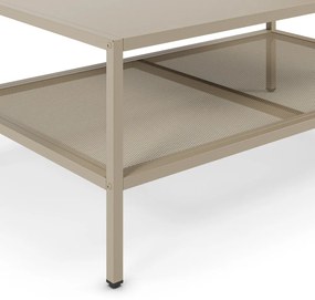 Кремава метална масичка за кафе 60x100 cm Fayna – Marckeric